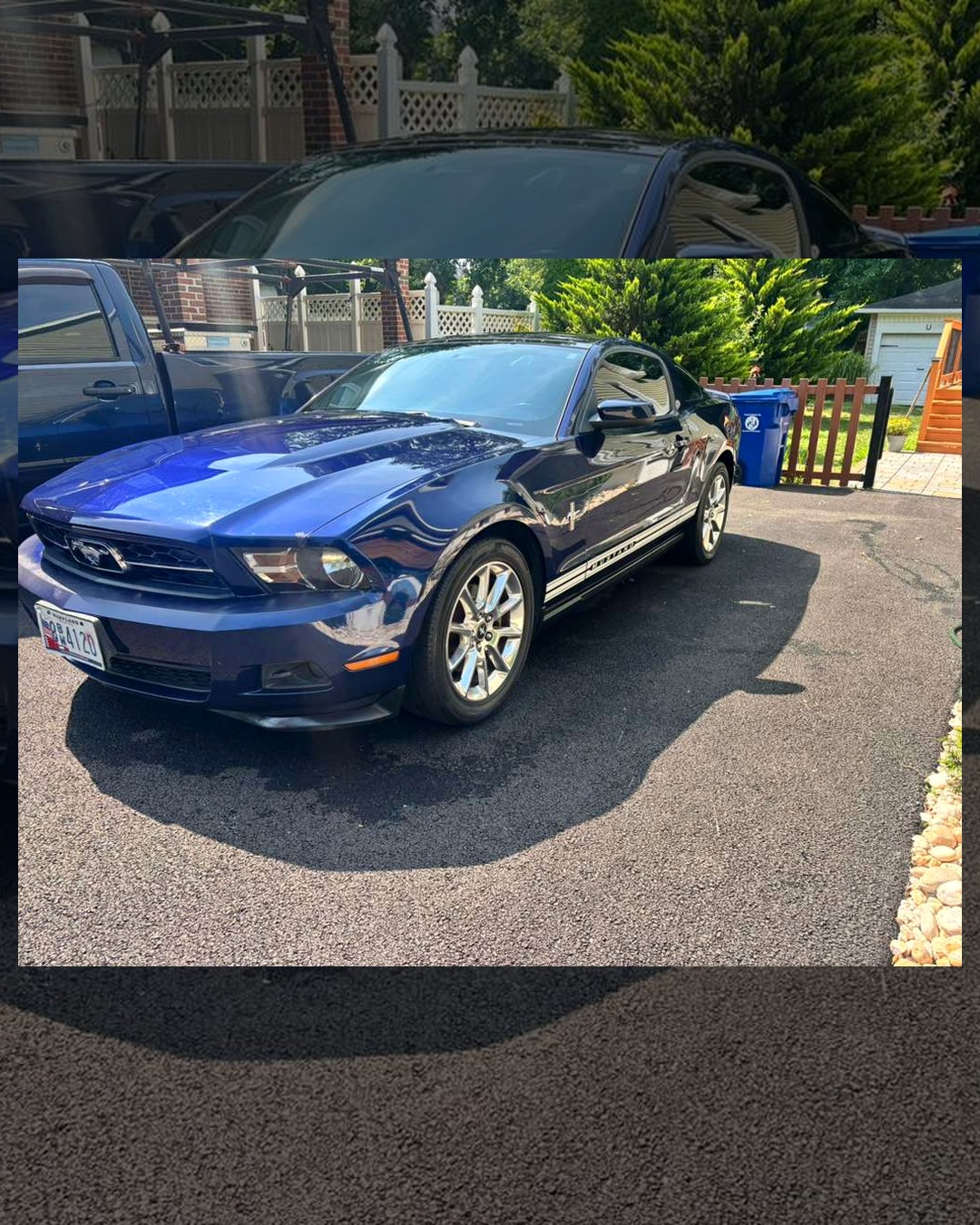 Blue Mustang after a real DMV Detail service