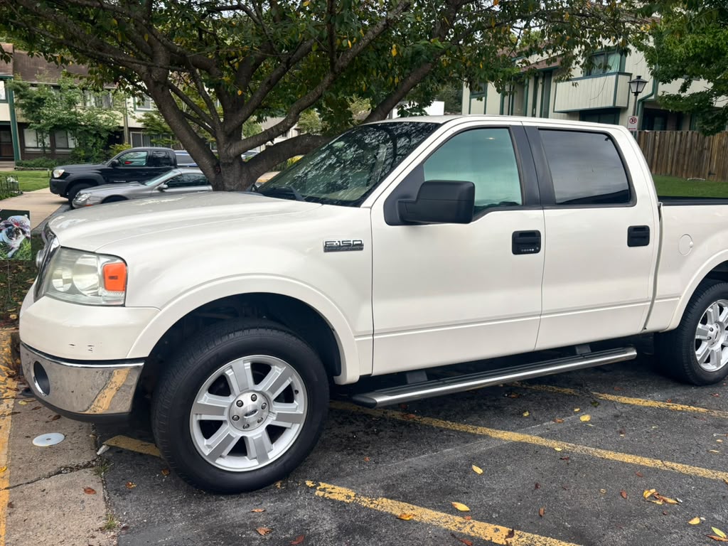 White Ford F-150 exterior after mobile detailing